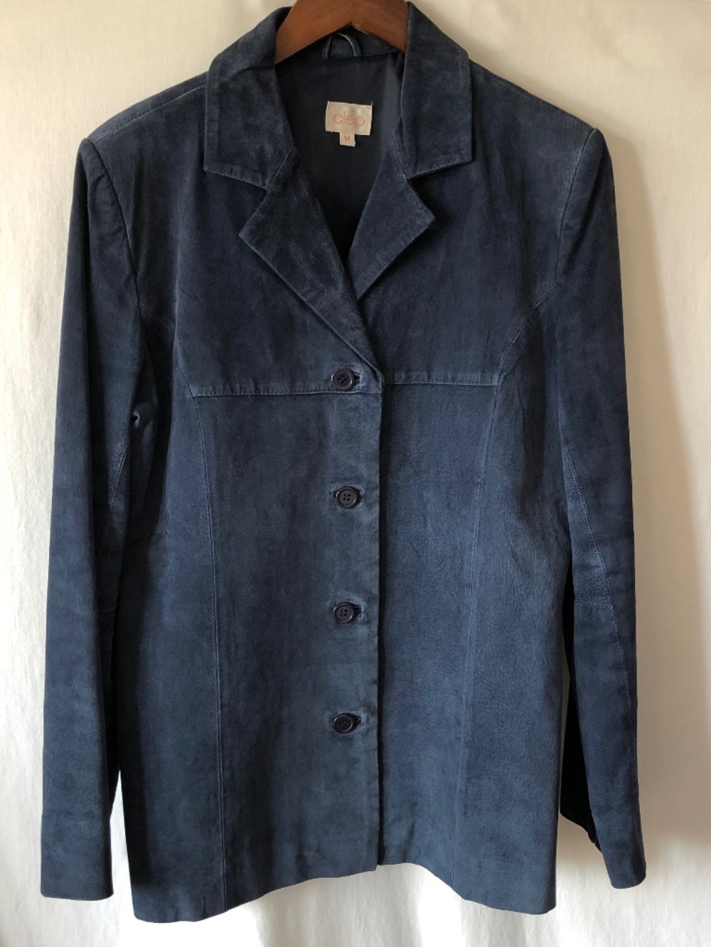 Cleo Dark Blue Suede Jacket